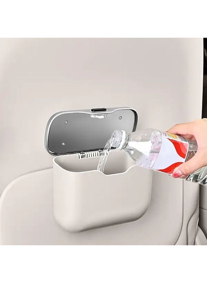 Black Portable Car Trash Can ABS Material Multi Function Wet Dry Use Fits Most Vehicles - Image 3